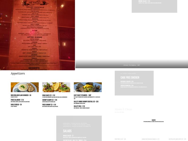 The Galley Menu