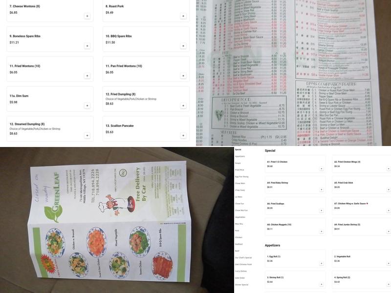 Greenleaf Menu