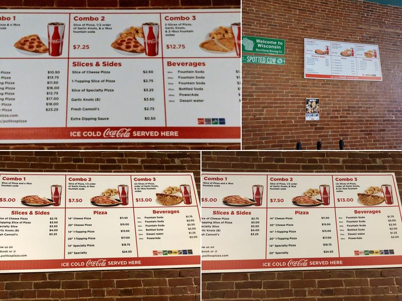 Polito's Pizza Menu