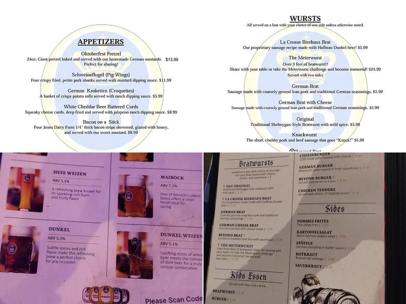 La Crosse Bierhaus Menu