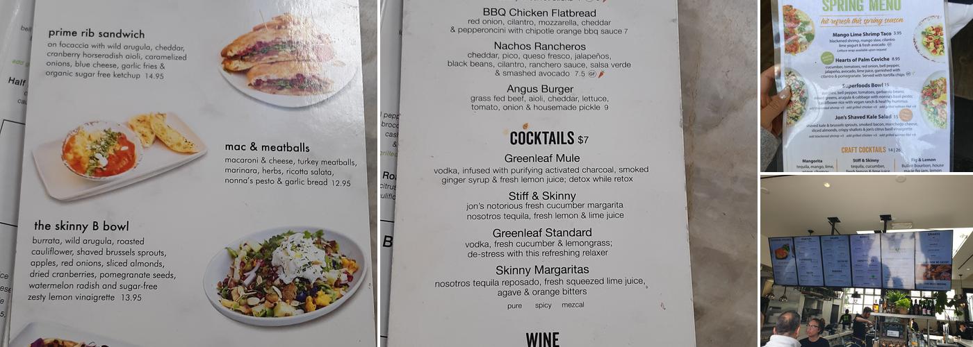 Greenleaf Kitchen & Cocktails Menu