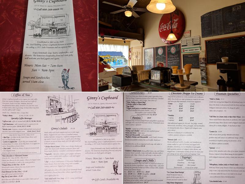 Ginny's Cupboard Menu