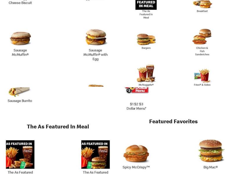 McDonald's Menu