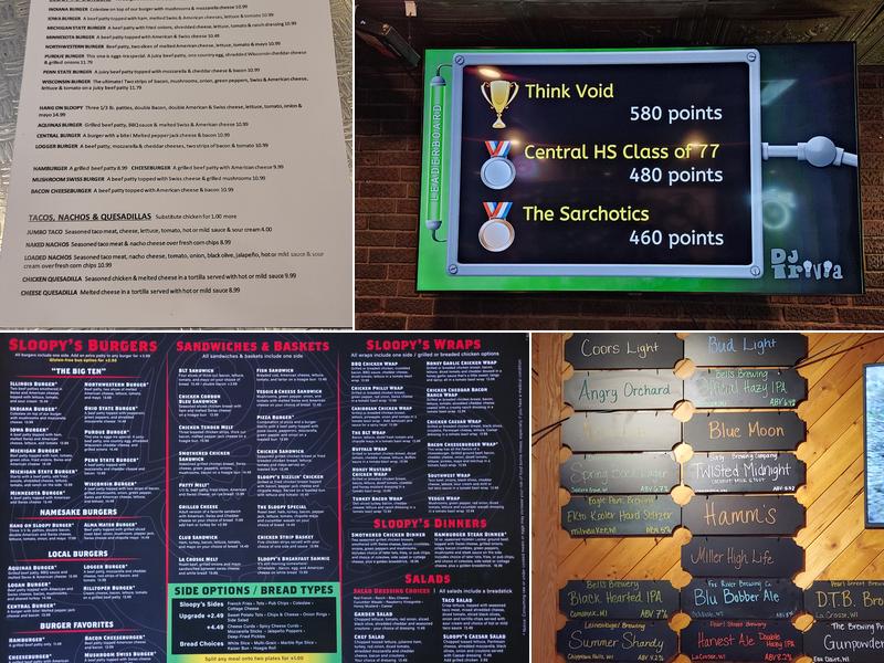 Sloopy's Bar & Grill Menu