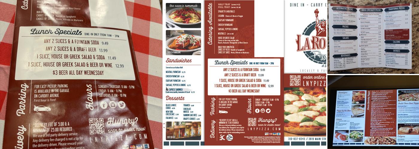 LaRocco's Pizzeria Menu