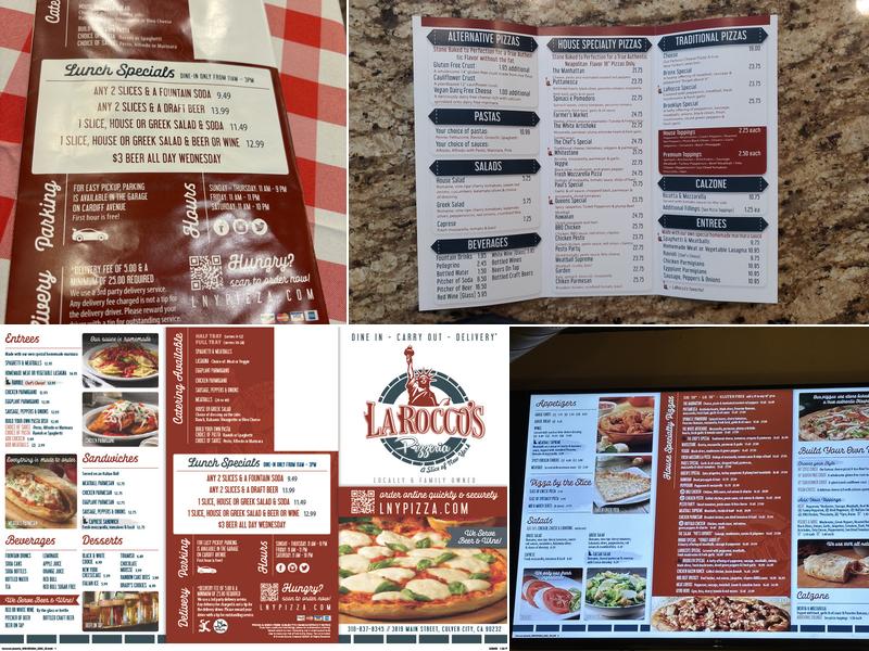 LaRocco's Pizzeria Menu