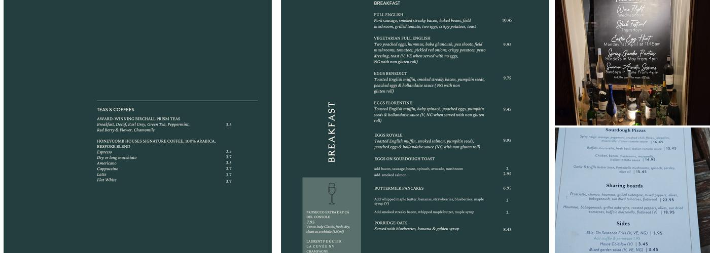 The Frogmill Menu