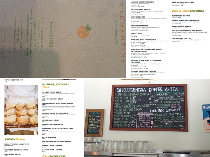 Clementine Menu