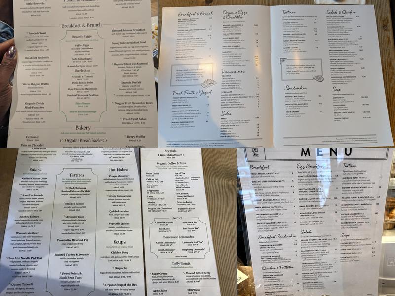 Le Pain Quotidien Menu