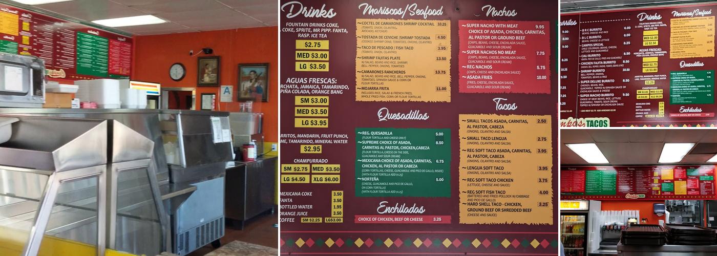Campos Tacos Menu
