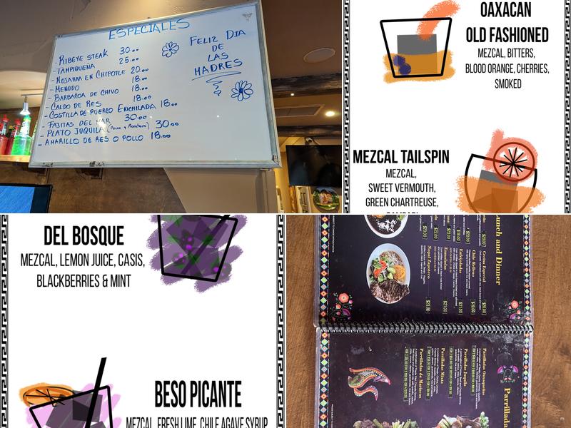 Juquila Restaurant Menu