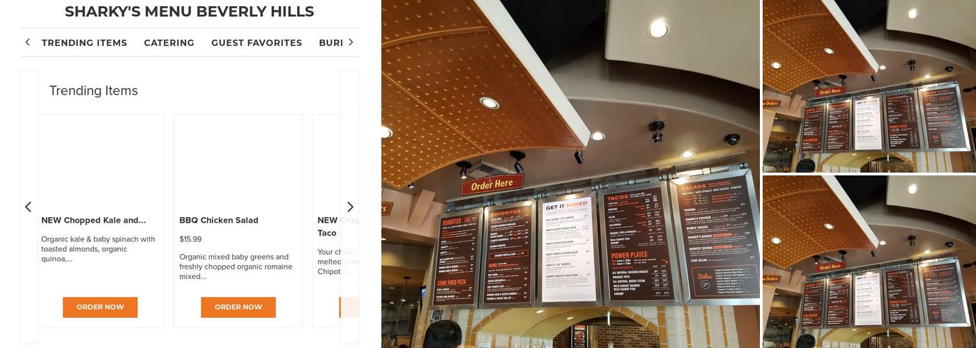 Sharky's Woodfired Mexican Grill Menu