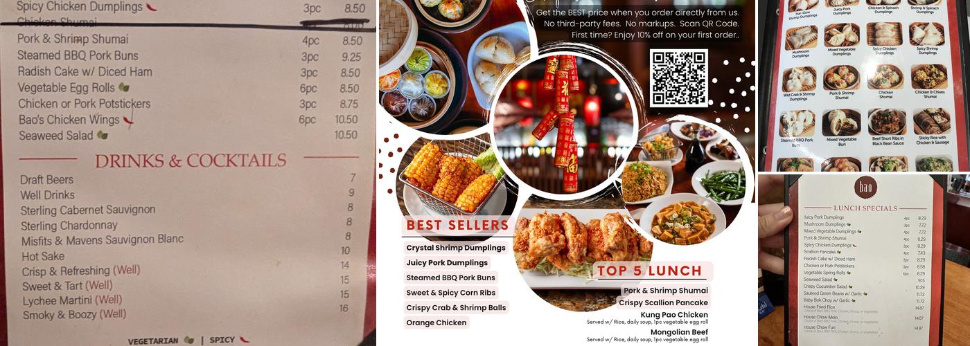 Bao Dim Sum House Menu
