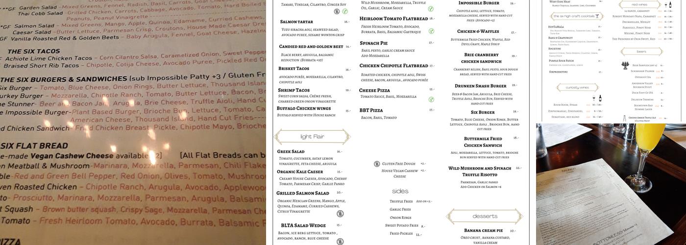 The Six Chow House Menu