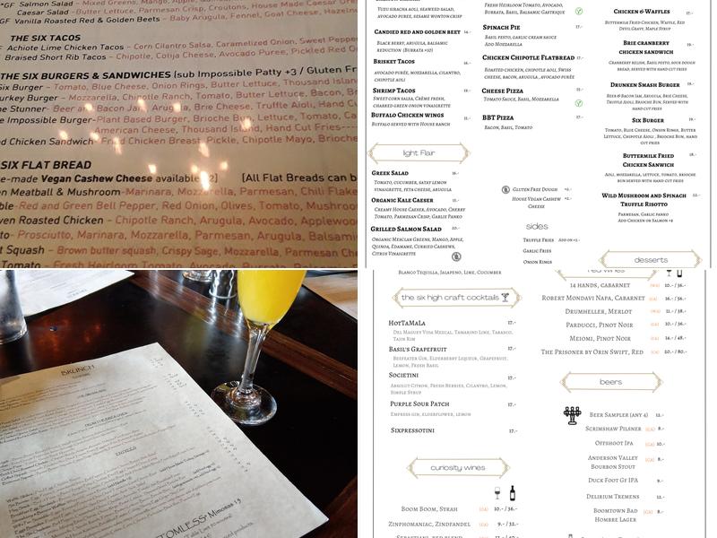 The Six Chow House Menu