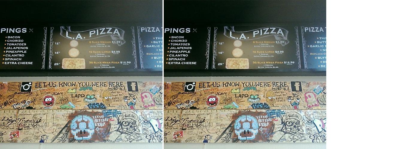 L.A. Pizza Shop Menu