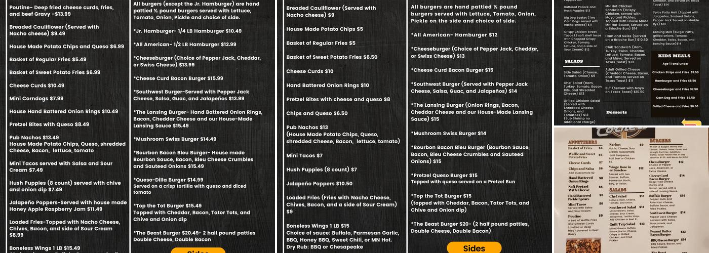 Lansing Corners Bar and Grill Menu