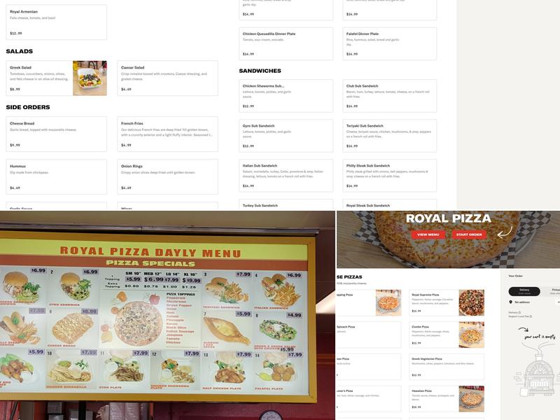 Royal Pizza Menu