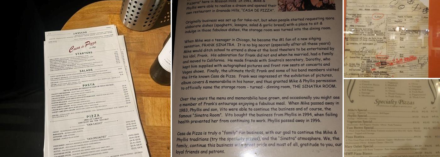 Casa de Pizza - Granada Hills Menu