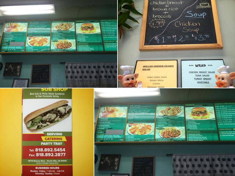 Captain's Sub Shop Menu