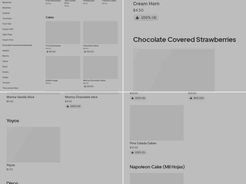 The Family Bakery Menu