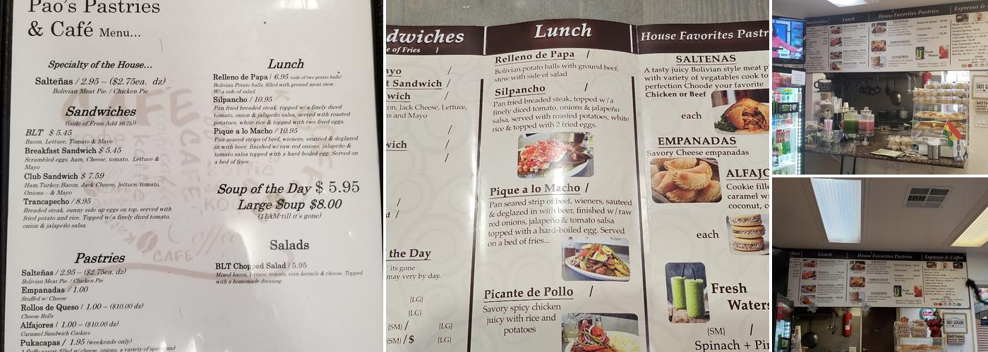 Pao's Pastries & Cafe Menu