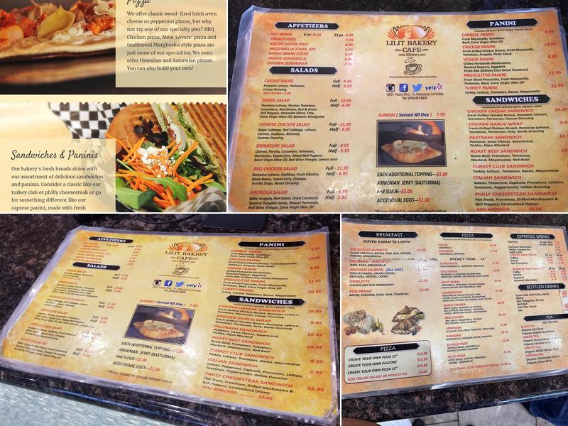 Lilit Bakery & Cafe Menu