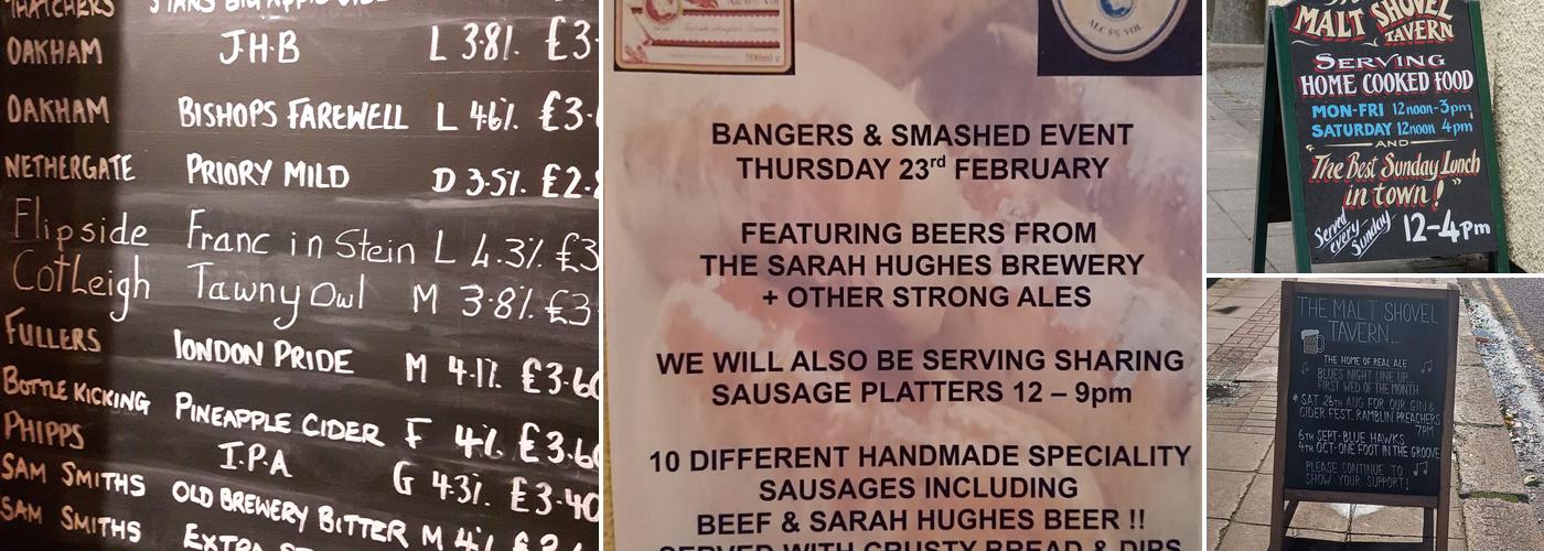 The Malt Shovel Tavern Menu