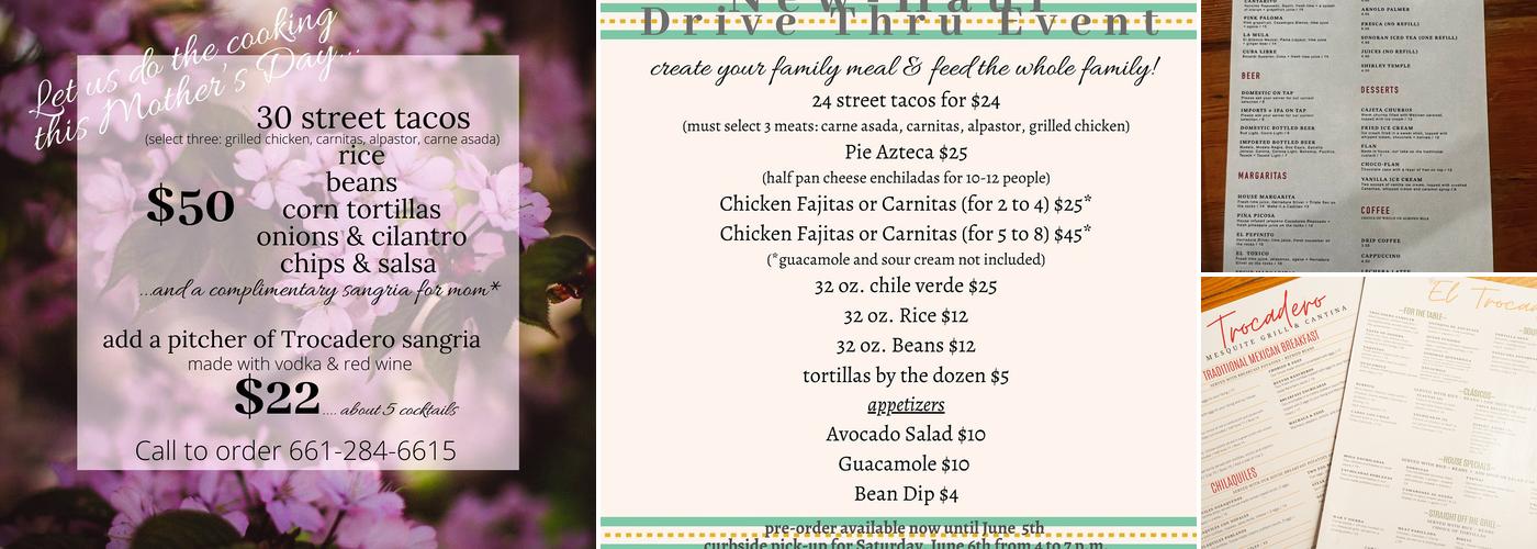 El Trocadero Steak House Menu