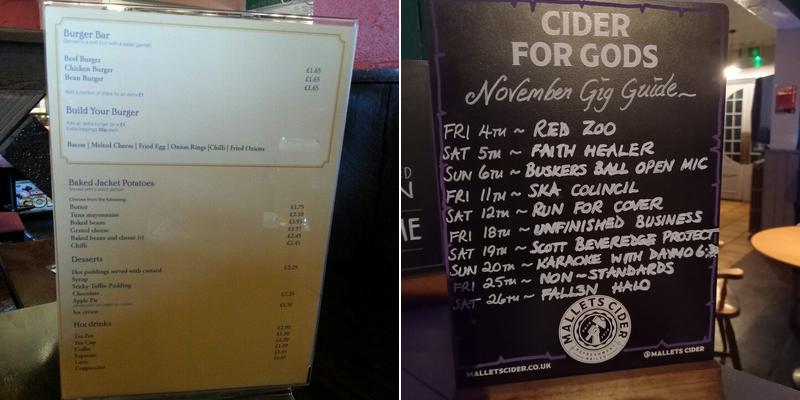 Old Market Tavern Menu