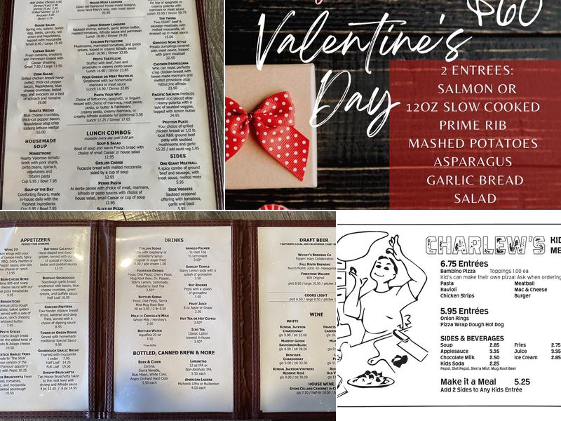 Charlew's Tap House Menu