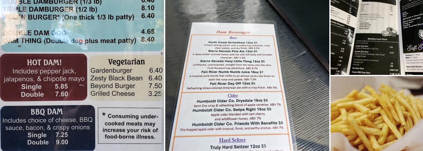 Damburger Menu