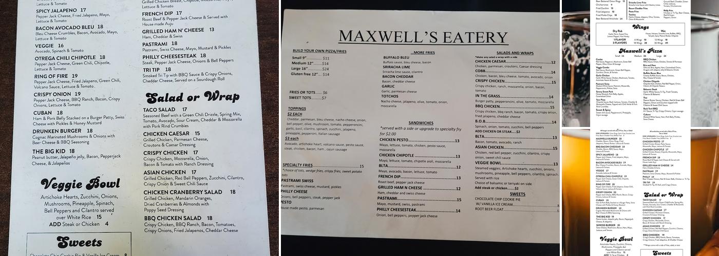 Maxwell’s Eatery Menu