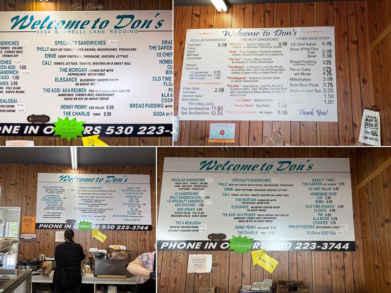 Don's Sandwich Shop & Deli Menu