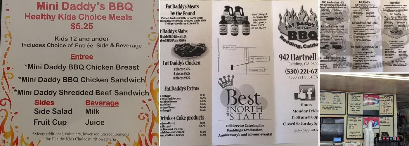 Fat Daddy's BBQ Menu