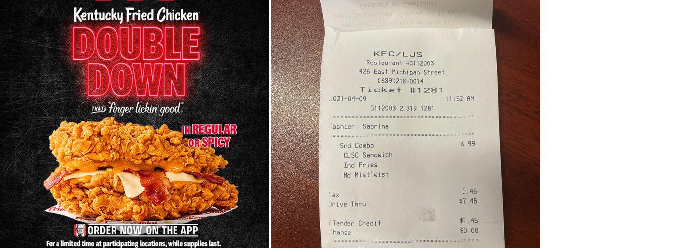 KFC Menu