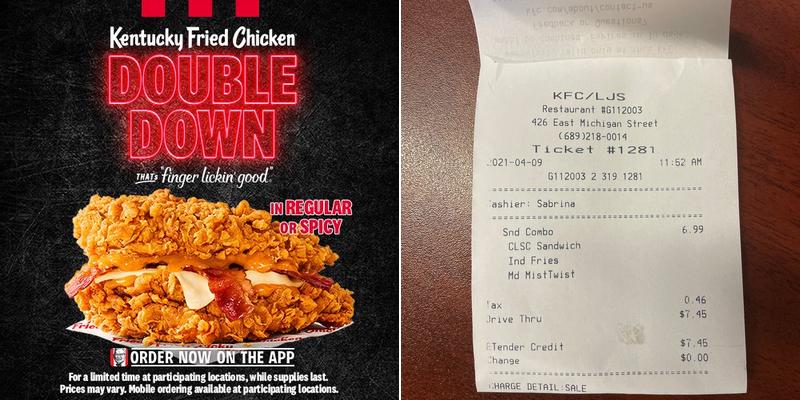 KFC Menu