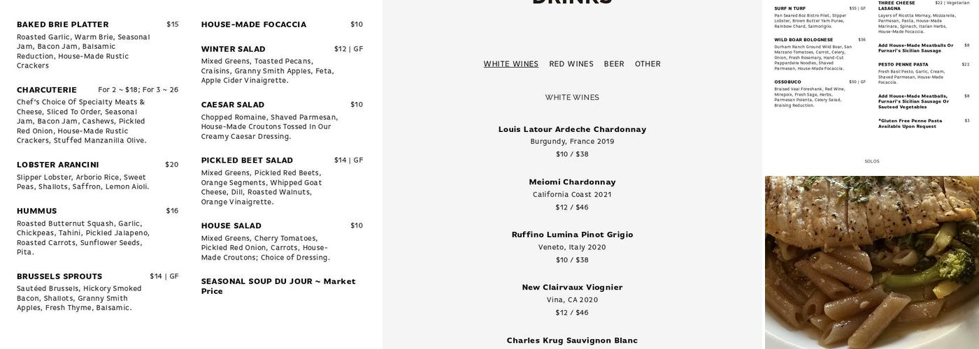 Paradisio Menu