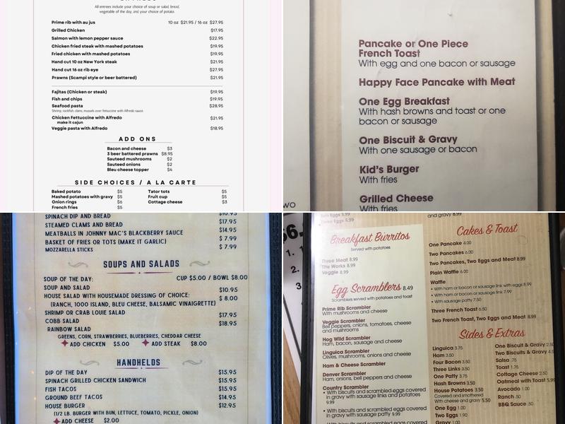 Becca's Cafe Menu