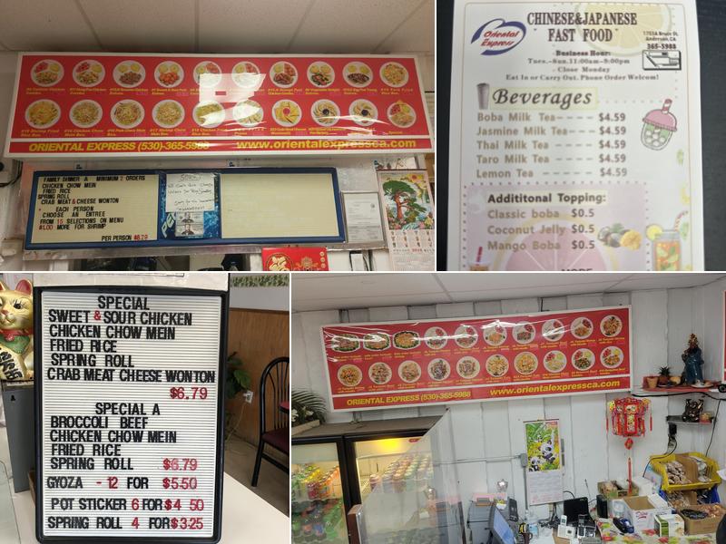 Oriental Express Menu