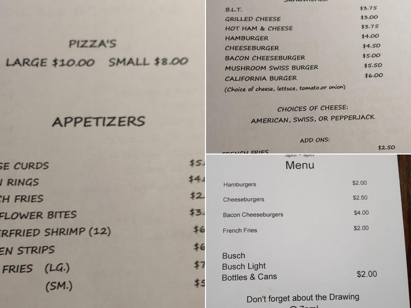 Mary Moe's Bar & Grill Menu