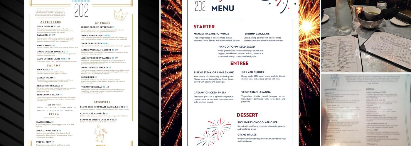 View 202 Menu