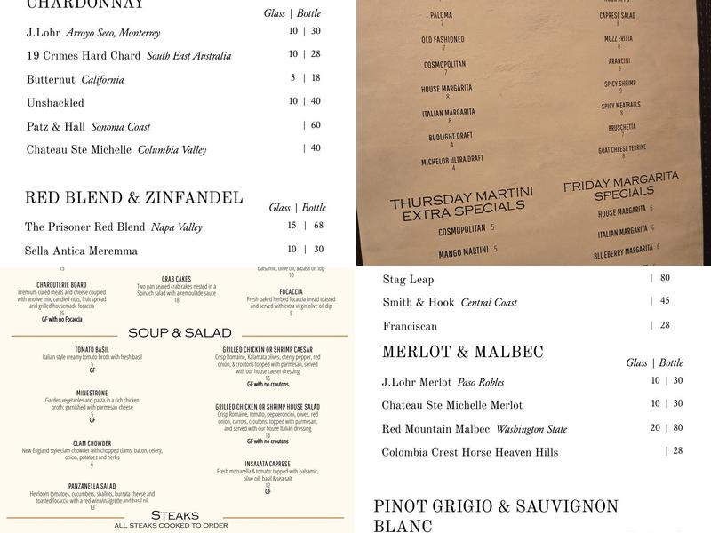 Colletti's Italian Restaurant Menu