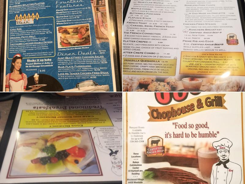 Humble Joe's Chophouse & Grill Menu