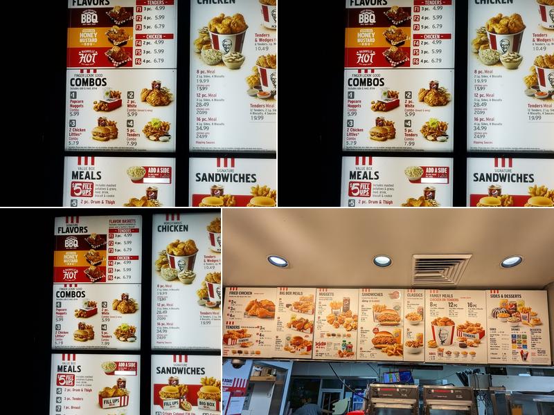 KFC Menu