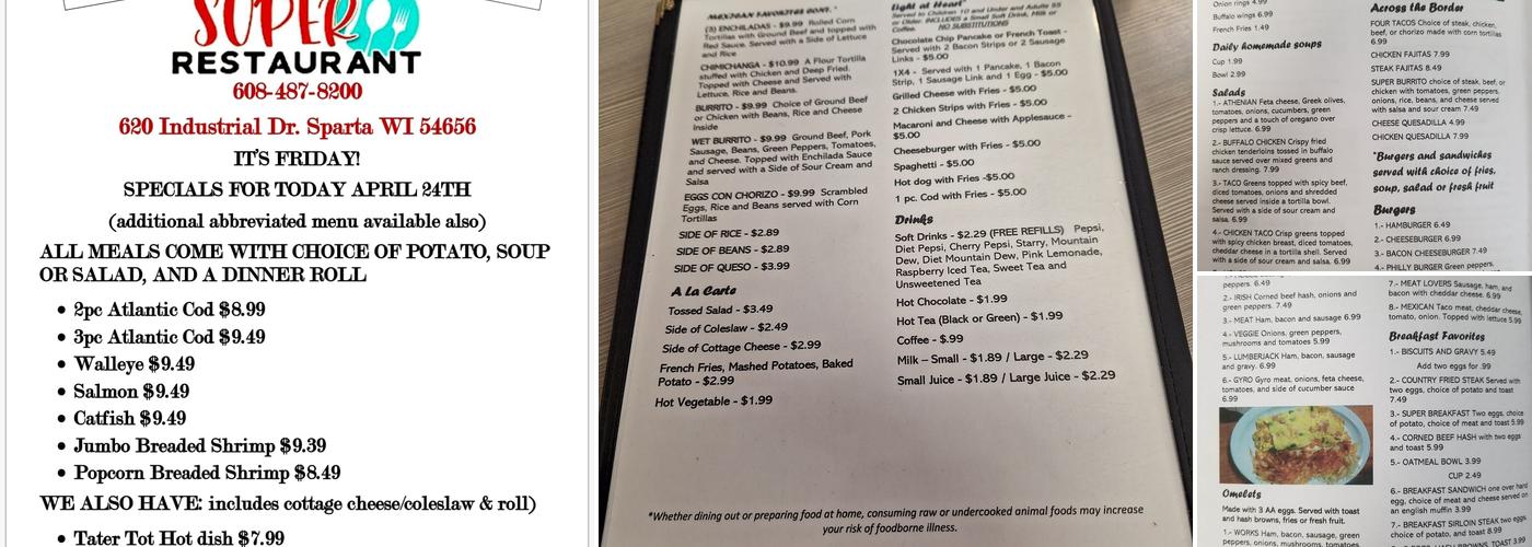 Don's Super Restaurant Menu