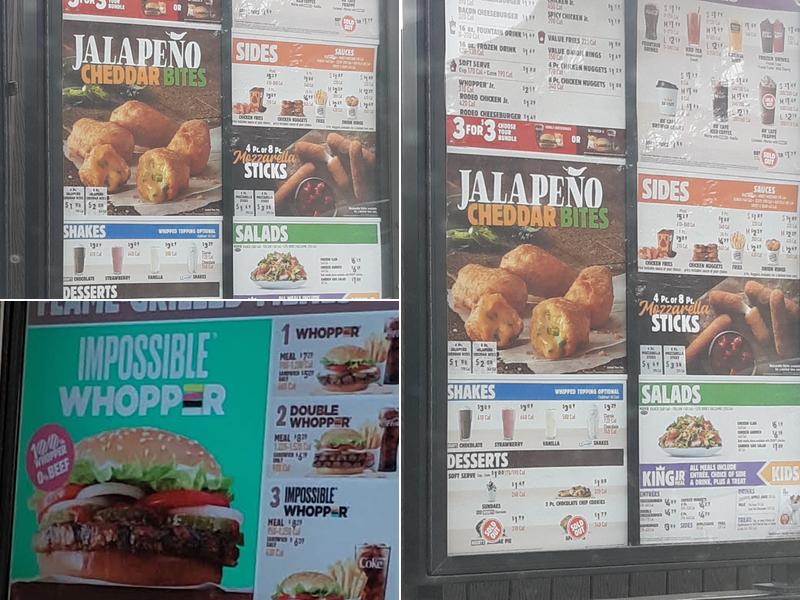 Burger King Menu