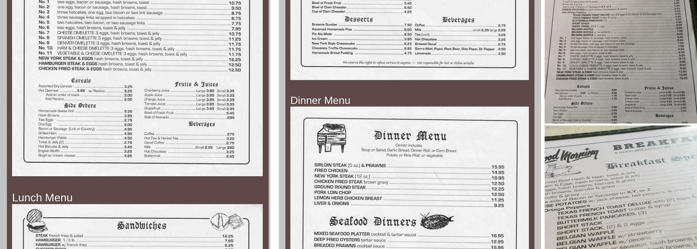 The Nugget Restaurant Menu