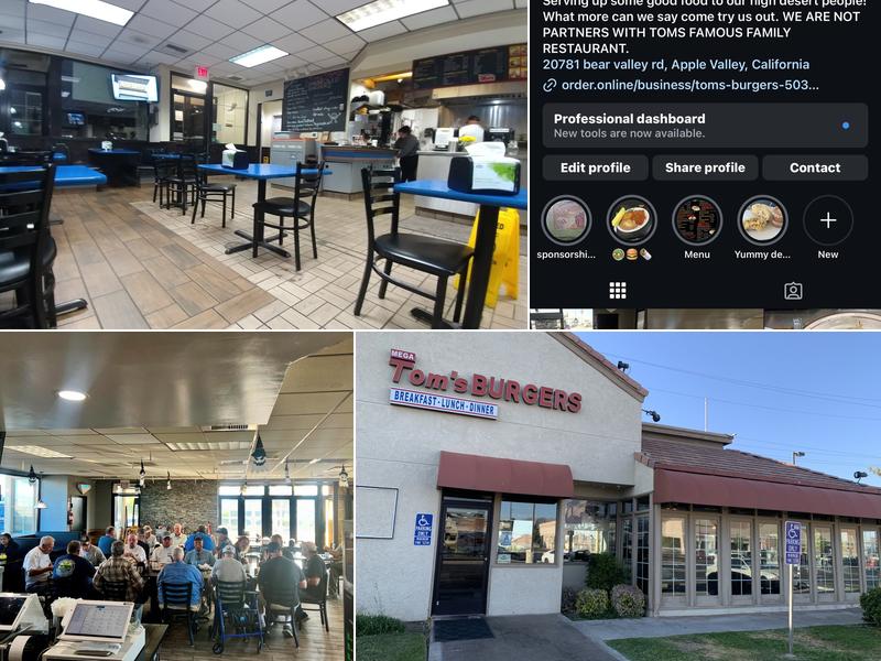 Mega Tom’s burgers apple valley