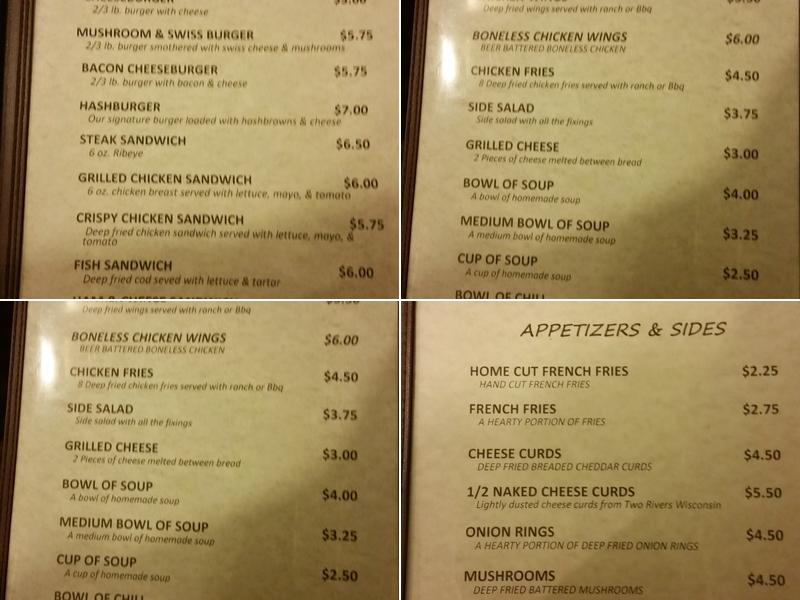 TURBOS BAR & GRILL Menu